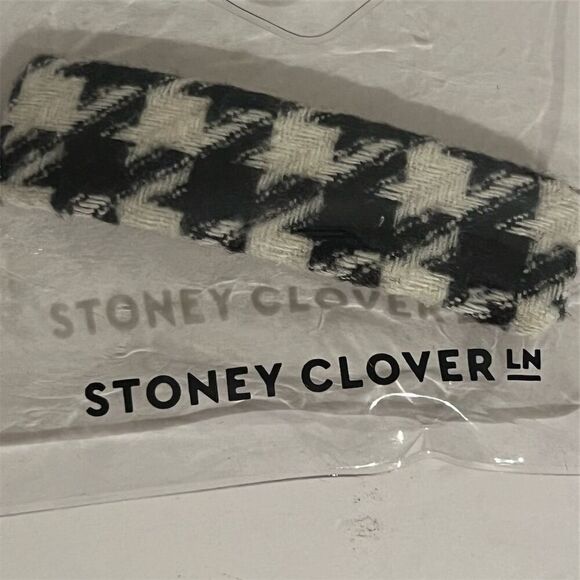 Stoney Clover Lane Hair Clip Black Houndstooth Unisex Casual NWT - Picture 1 of 2